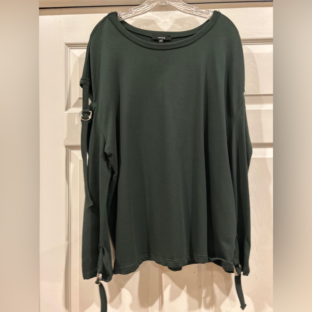 Very J Dark Green Women's Top